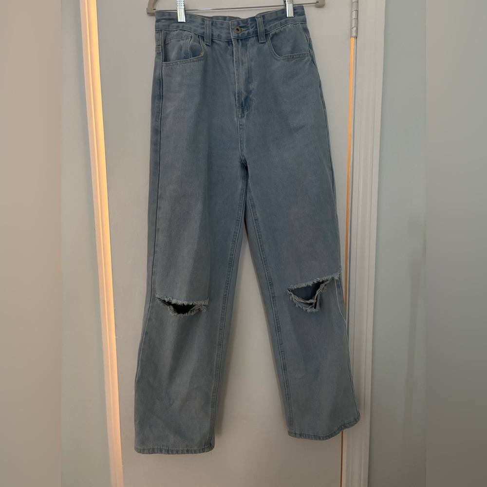 Stylish Ripped Blue Jeans